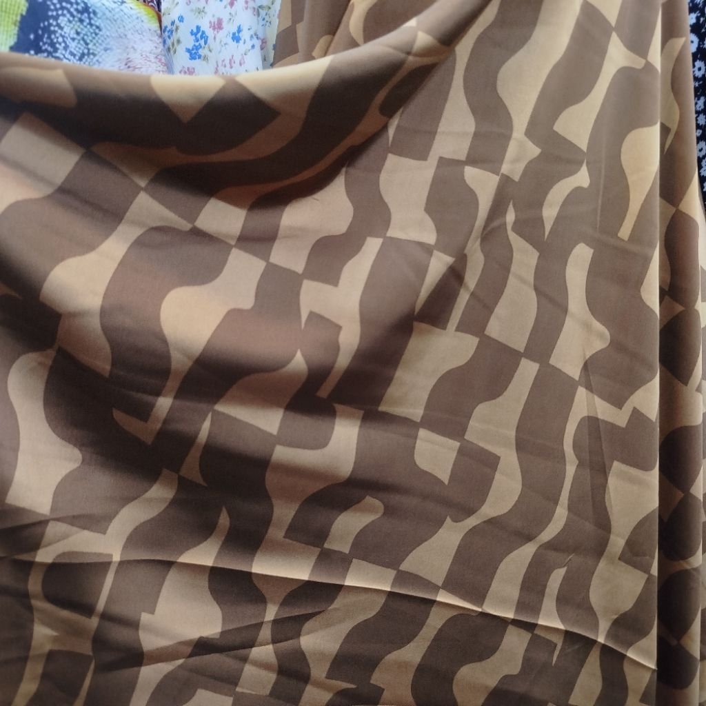 Bahan Satin Motif - Kain Saten Silk - Bahan Satin Silk Motif - Kain Kebaya - Kain Meteran - Bahan Sa