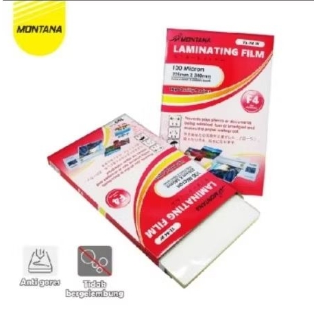 

Plastik Laminating Montana F4 ( 25 / 50 / 100 lembar )