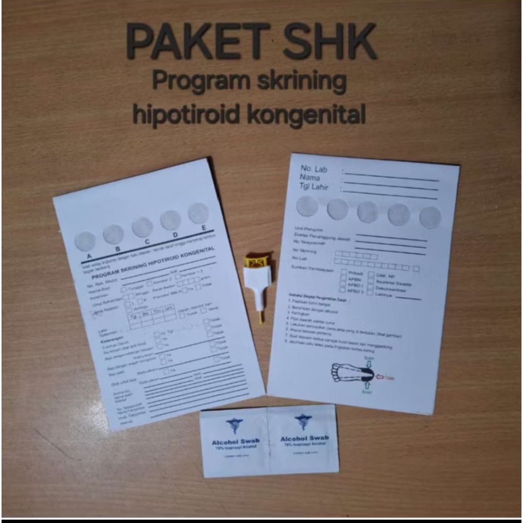 

Kertas SHK KIt/Kertas speciment SHK kit/SHK kit plus safety lancet dan alkohol swab
