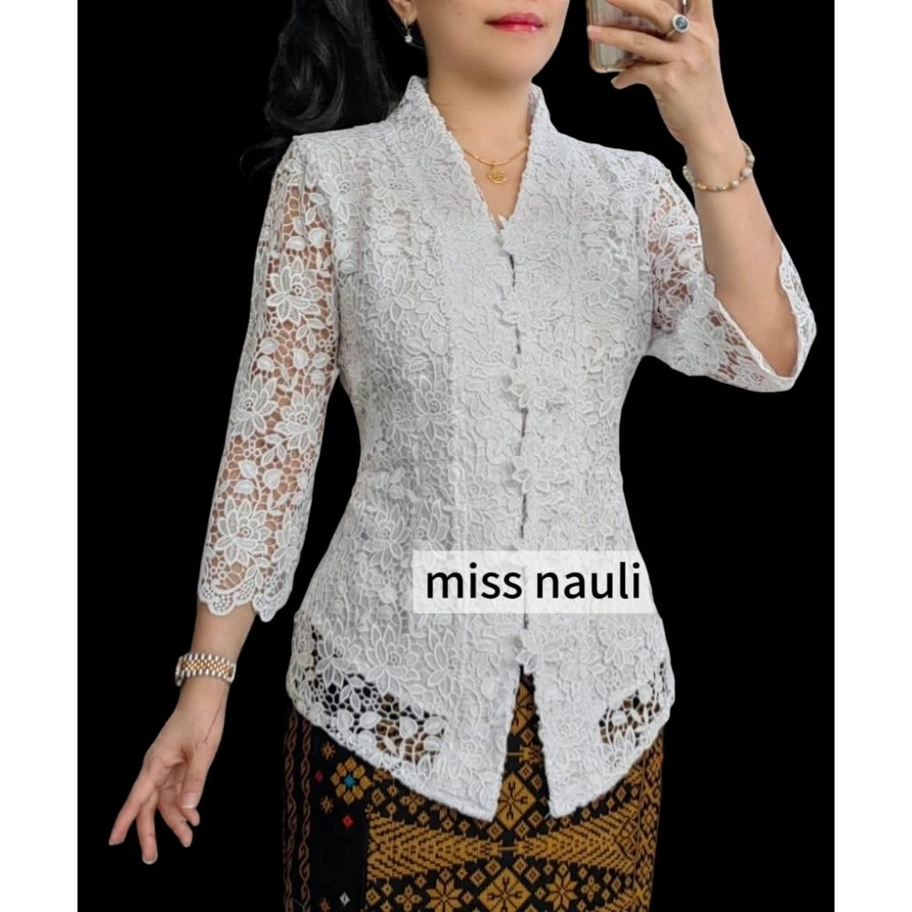 kebaya brokat bangkok super kancing depan busui