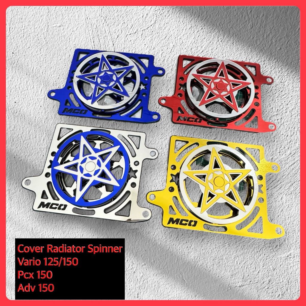 COVER RADIATOR PCX150 VARIO125/150 PCX150 KIPAS SPINNER MODEL BINTANG BAHAN AKRILIK AKSESORIS TUTUP 