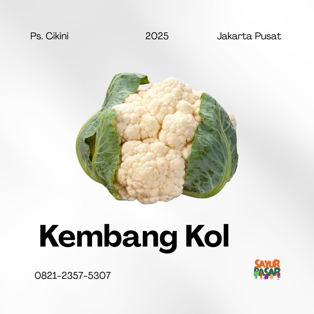 

Kembang Kol Putih Segar – Bersih, Renyah, & Sehat