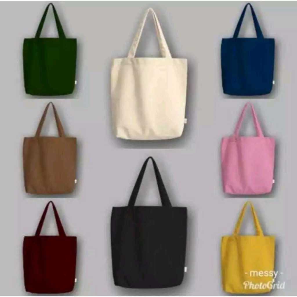 AIDA SHOP TOTE BAG RESLETING / TOTE BAG POLOS / TOTE BAG MURAH KANVAS