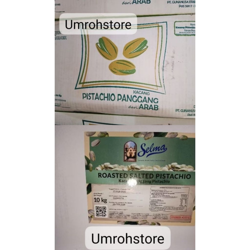 

Kacang Pistachio 10 kg John Farmer dan pistachio Selma FRESH Gurih Oleh Oleh Haji Umroh