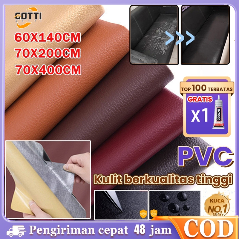 Gotti【Restorasi Kulit】70*200cm Perekat Ekstra Kuat Leather Perbaikan Repair Bahan Kulit Yang Rusak K