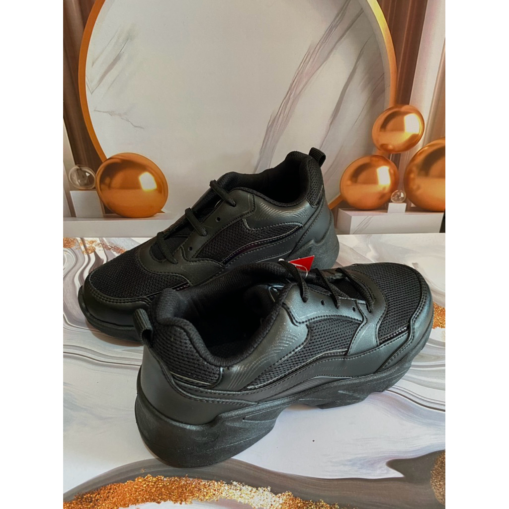 Sepatu sekolah PRO ATT LIP 504 /Sepatu Sekolah Anak perempuan / Sepatu Hitam Polos unisex ringan