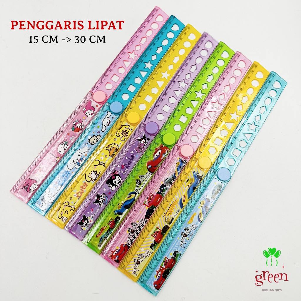 

penggaris lipat penggaris 30 cm garisan lipat penggaris anak