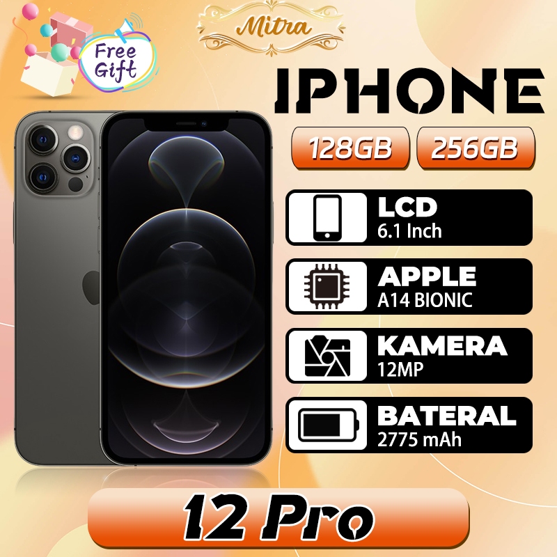 iphone 12 Pro 128G/256G Second seken fullset No Minus LCD Original 3utools green unlocked IP 12pro