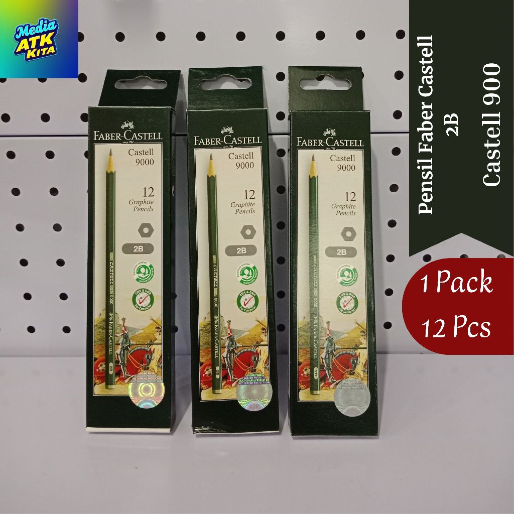 

Pensil Faber Castell 2B Castell 900 1 Pack (12 Pcs) HITAM