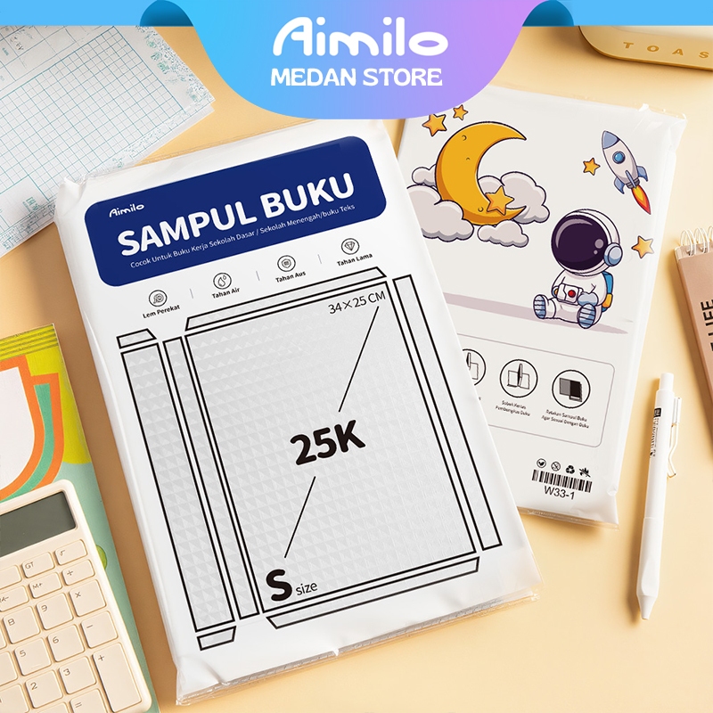 

Aimilo - Sampul Buku Plastik PVC Tahan Air Sampul Plastik Lks Film Pelindung Buku Tulis 10 Lembar