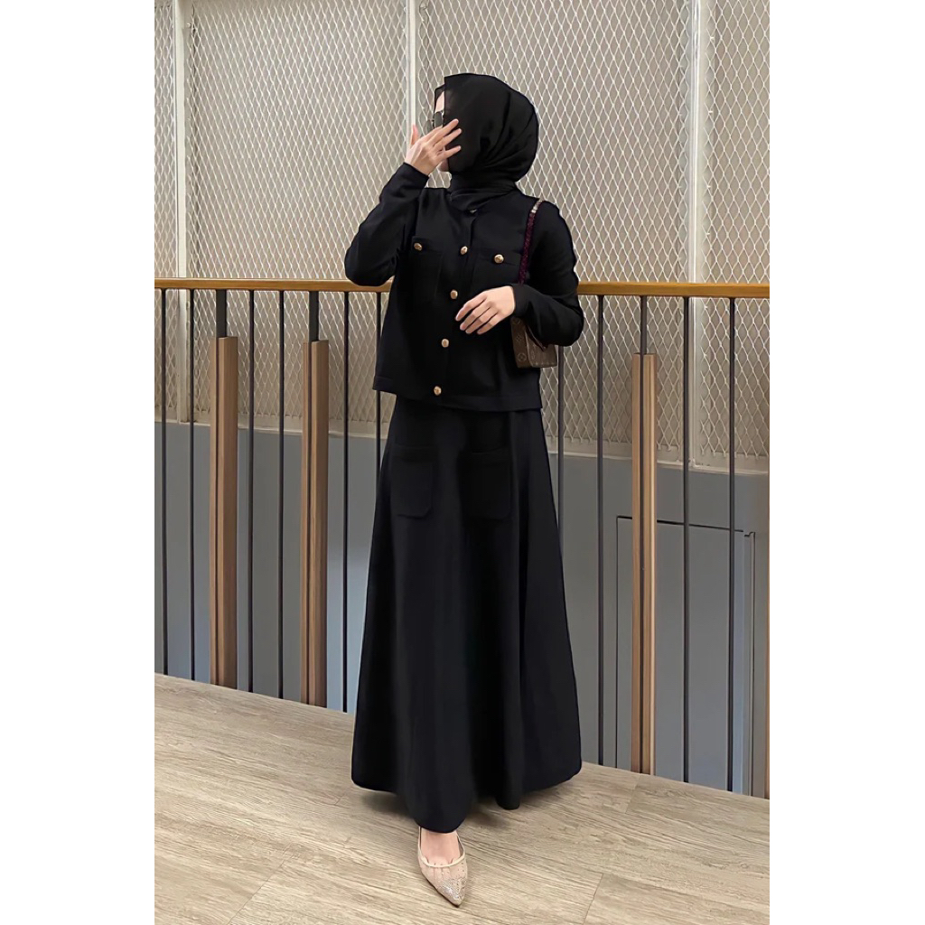 GONEGANI - Pakaian Wanita Satu Set Rok Ima Set Sweater
