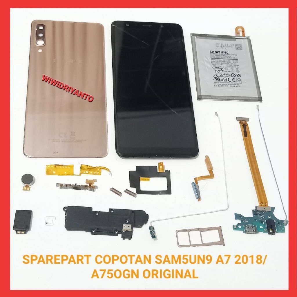 SPAREPART ORIGINAL CABUTAN SAMSUNG A750GN / YATELEY GU46 6GG  BUZZER  VIBRATE  FLEX NFC BACDOOR  PAP