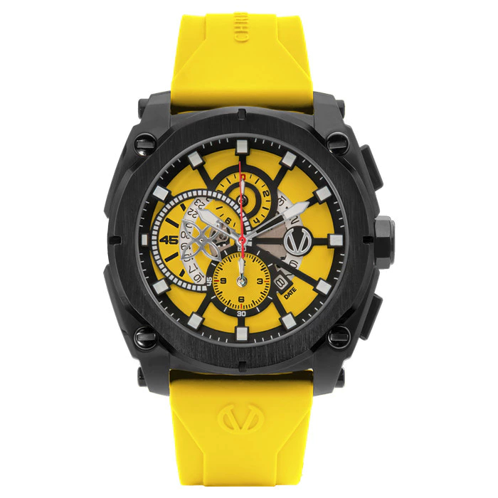 Jam Tangan Pria Tali Karet Christ Verra CV 12201G-36 YLW