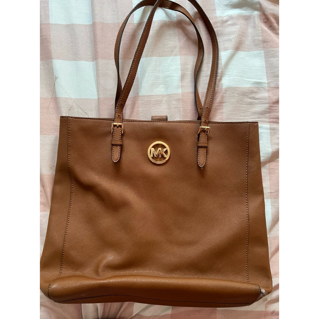 Tote Bag MK in Brown Tas Tote Warna Cokelat Tas MK