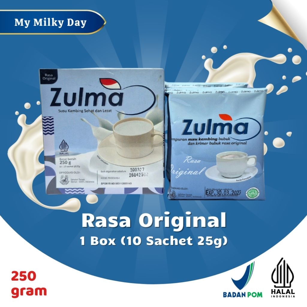 

Susu Kambing Etawa Bubuk Zulma 250 gram Original - Tinggi Kalsium Bantu cegah nyeri sendi
