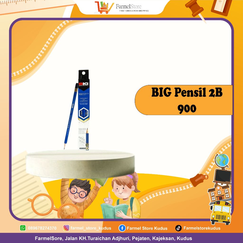 

BIG PENSIL 2B kode 900 (Isi 3,6pcs)