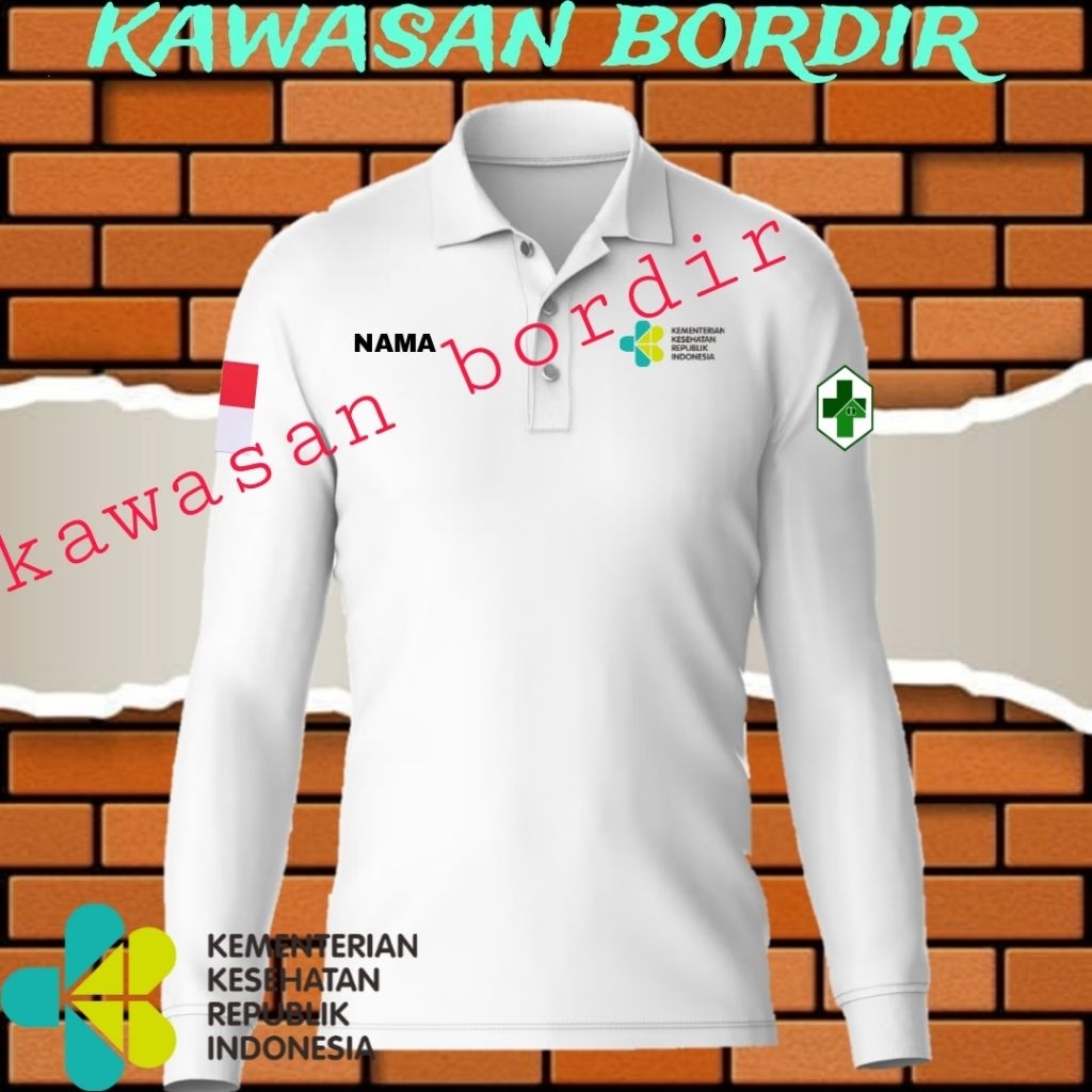 Terbaru polo shirt Kemenkes RI seragam Kemenkes baju Kemenkes kaos Kemenkes baju puskesmas kaos pusk