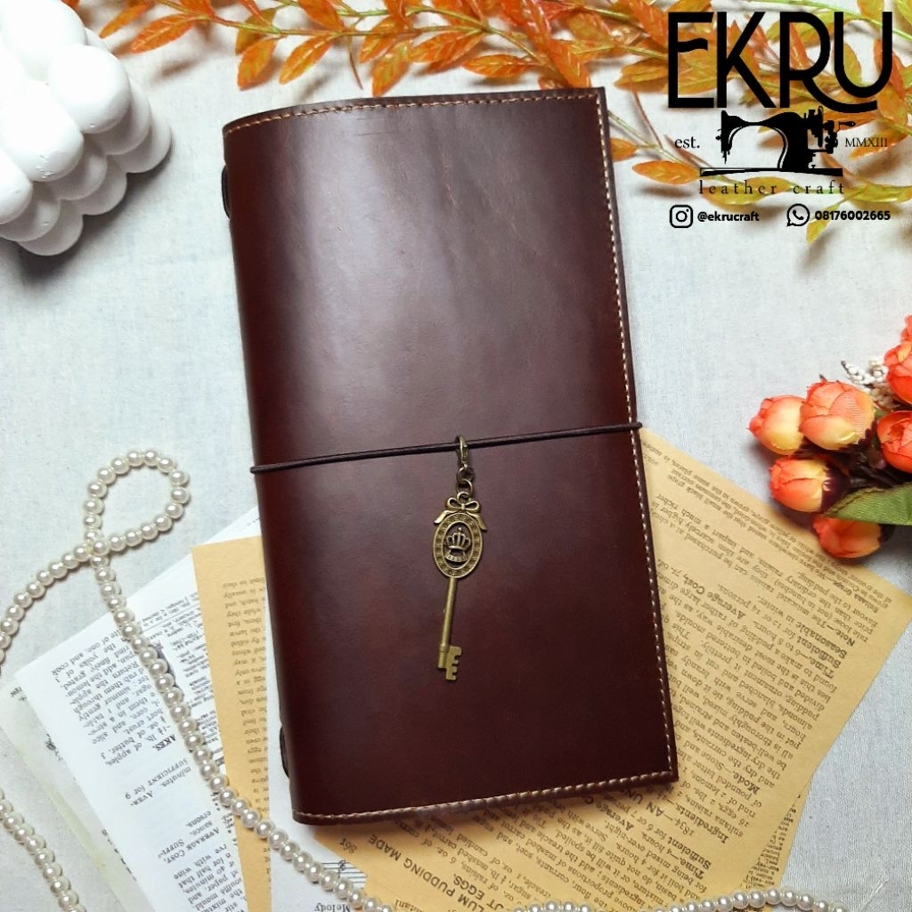 

REGULAR - SLEEVES SEW - DEEP BROWN MAROON - TRAVELERS NOTEBOOK LEATHER COVER MIDORI JOURNAL