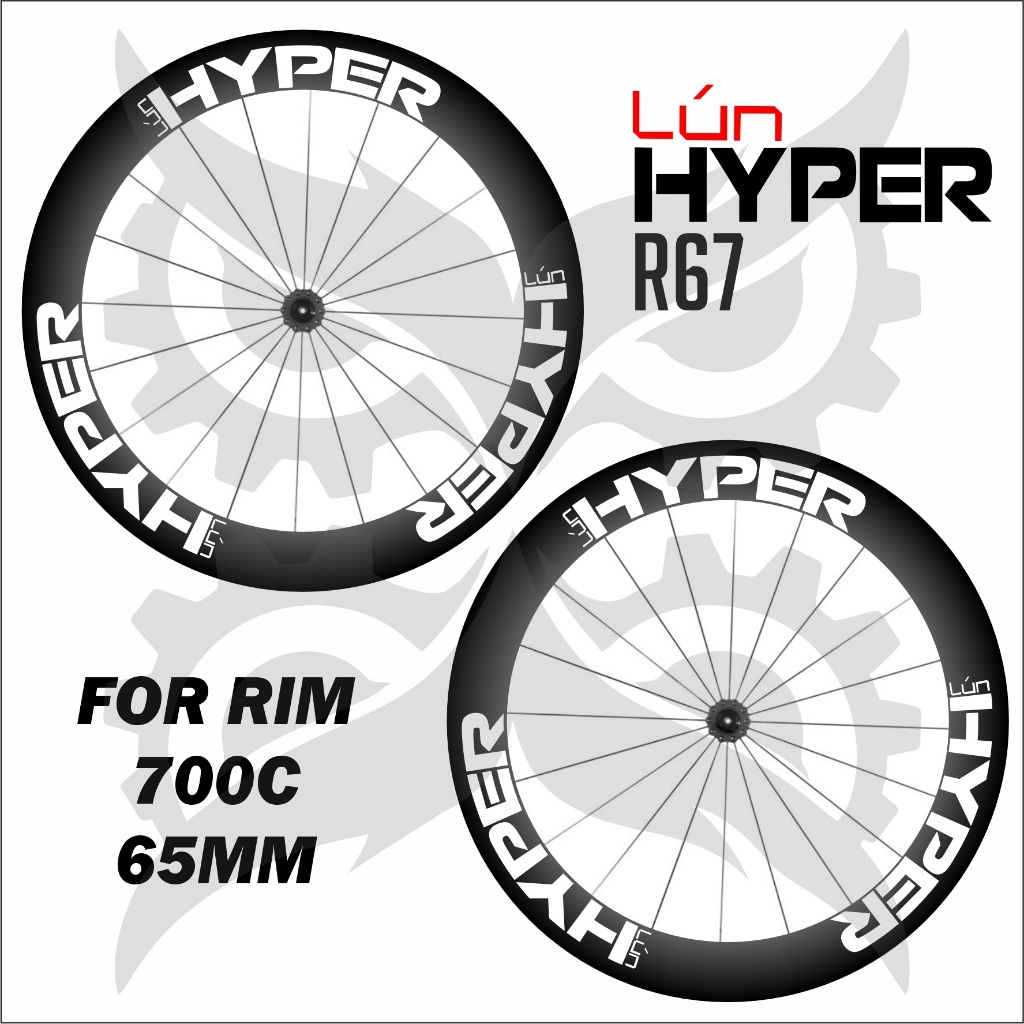 Stiker Rim Lun Hyper Roadbike R67