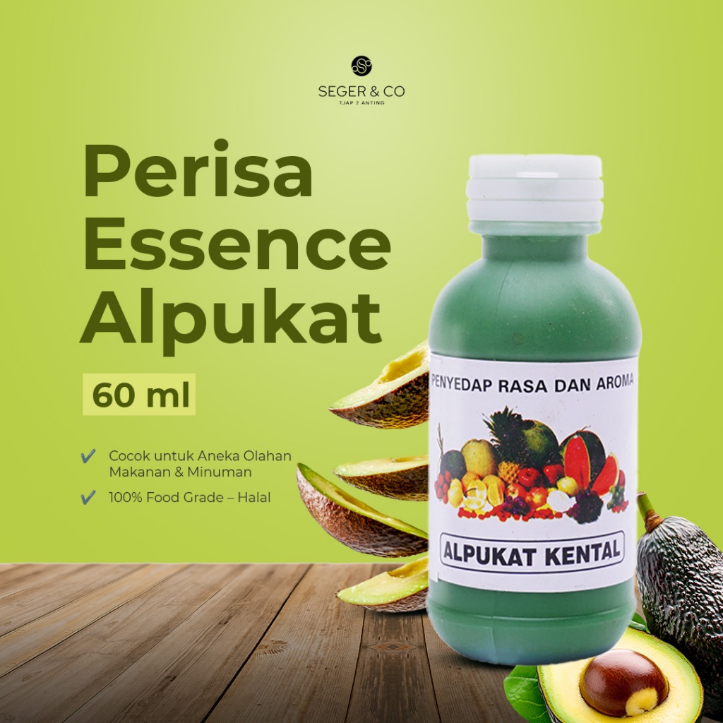 

Seger & Co Alpukat Essence Pasta Perisa Makanan 60ml | Bahan Tambahan Pangan Makanan & Minuman Halal Food Grade