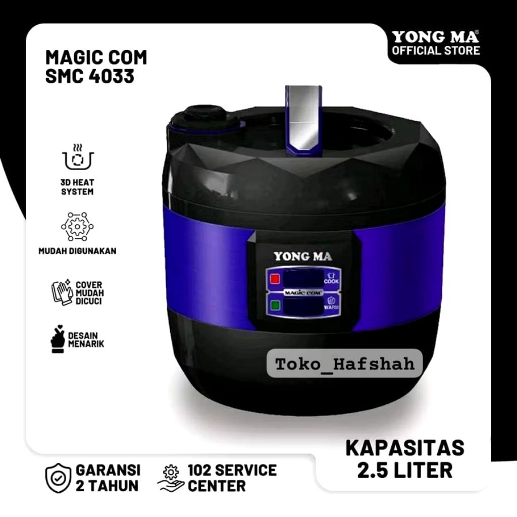 YONG MA MANUAL RICE COOKER / MAGIC COM SMC 4033 (2.5 Lt) / YONG MA MAGIC COM BATAM