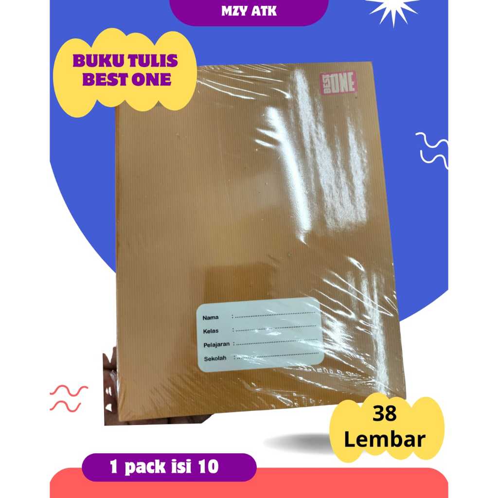 

buku tulis sampul KRAFT isi 38 lbr BEST ONE (1pack isi 10)