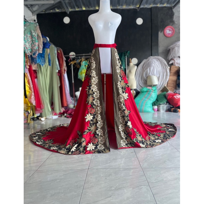 KODE W5E Ekor Pengantin Velvet Mix Batik Motif Menarik