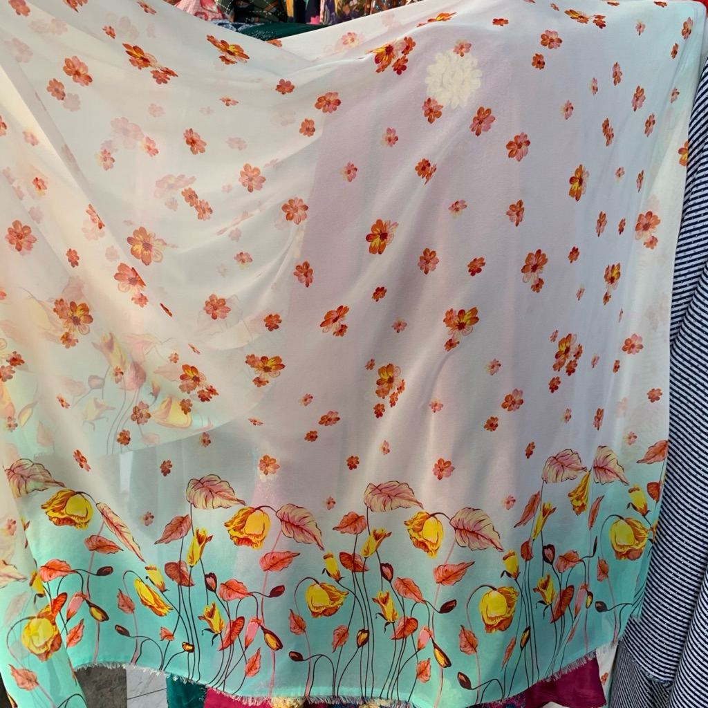 kain sifon motif - kain sifon cantik - kain chiffon sutra - kain kebaya sifon