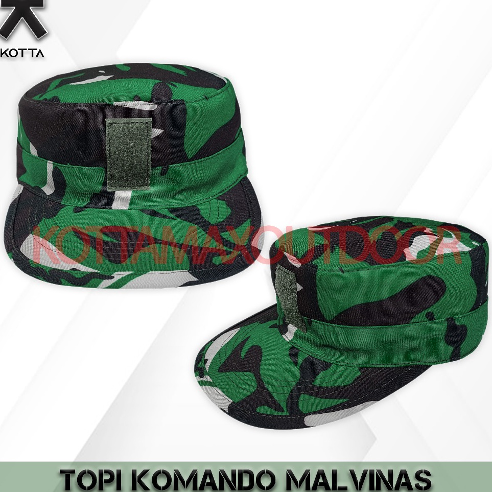 Berkualitas Topi Komando Loreng Malvinas Velbed  Topi Loreng TNI