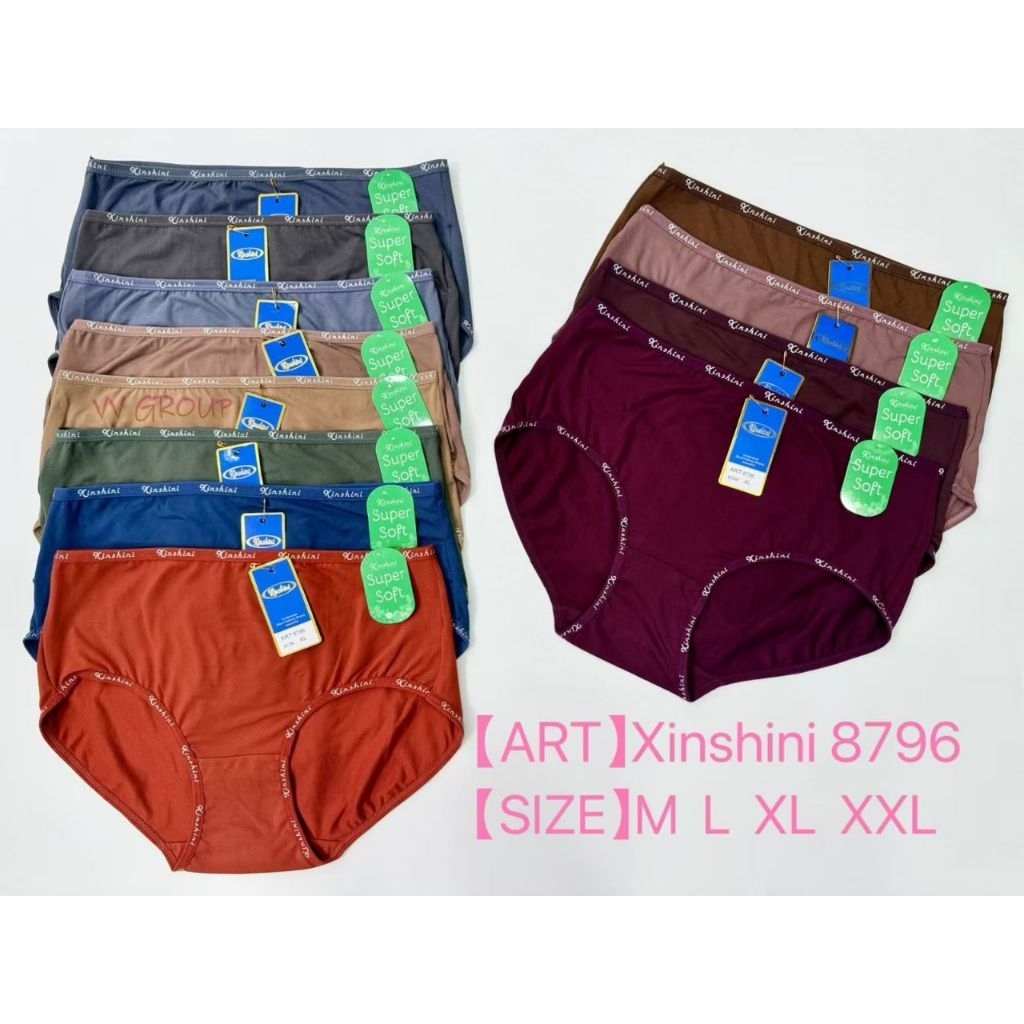 (6pcs)CD/CELANA DALAM WANITA. XINSHINI.8796.karet tulisan full.