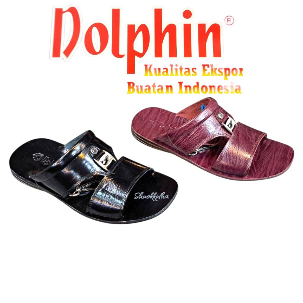 sandal kulit asli pria dolphin d.27 original classic series sandal laki laki kulit asli dolphin orig