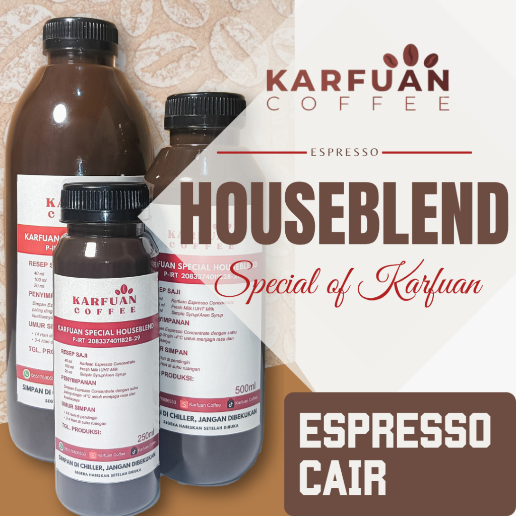 

Karfuan Espresso Cair Spesial Housebland 70/30 / Espresso cair Konsentrat