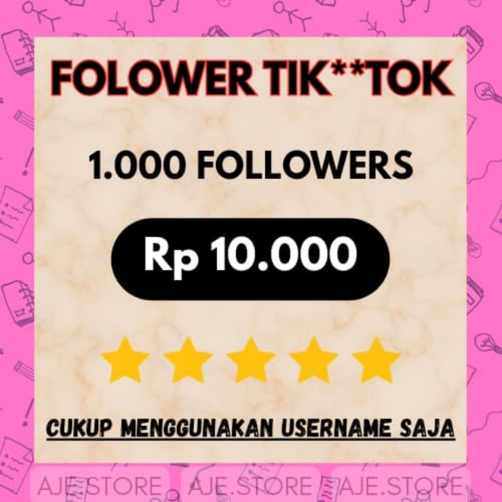 FOLLOWERS TIK**TOK REAL AKTIF PERMANEN TERMURAH