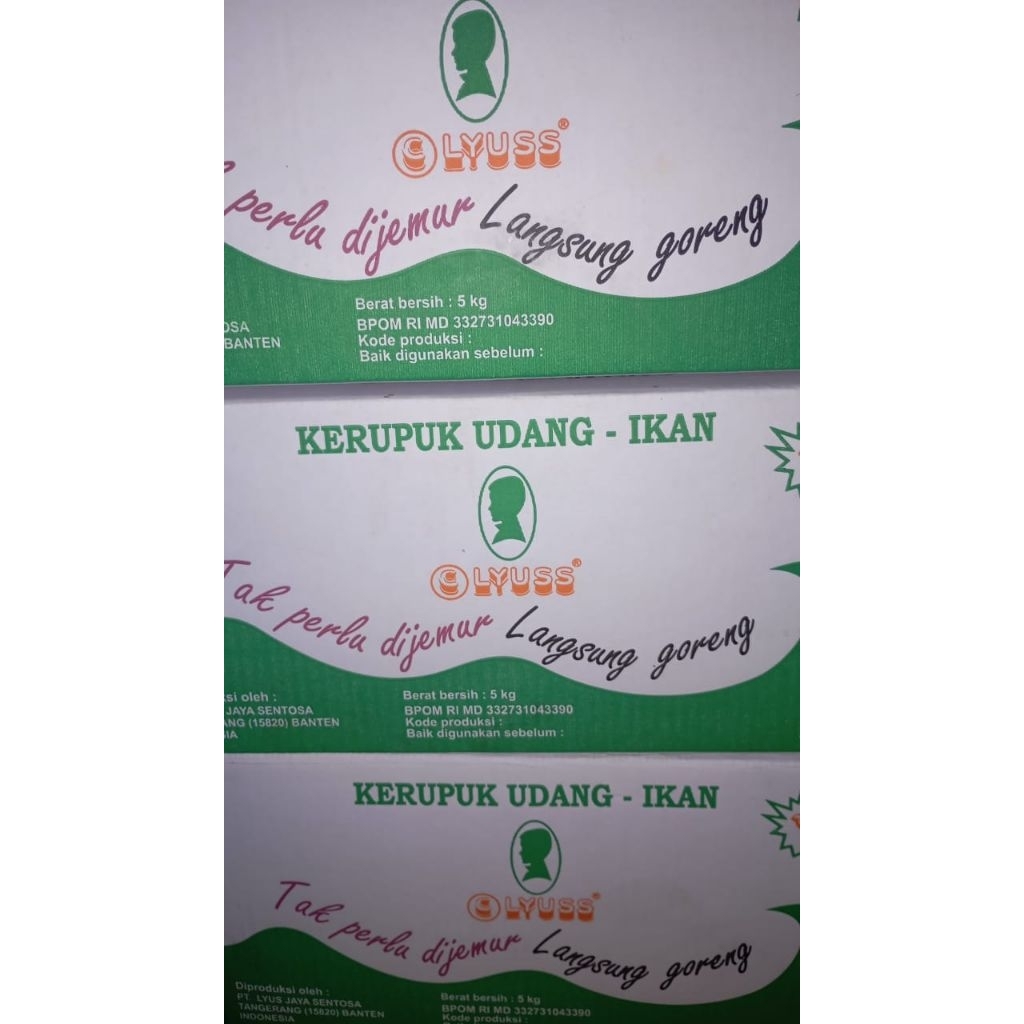

KERUPUK IKAN UDANG PREMIUM LYUSS 1 DUS 5KG
