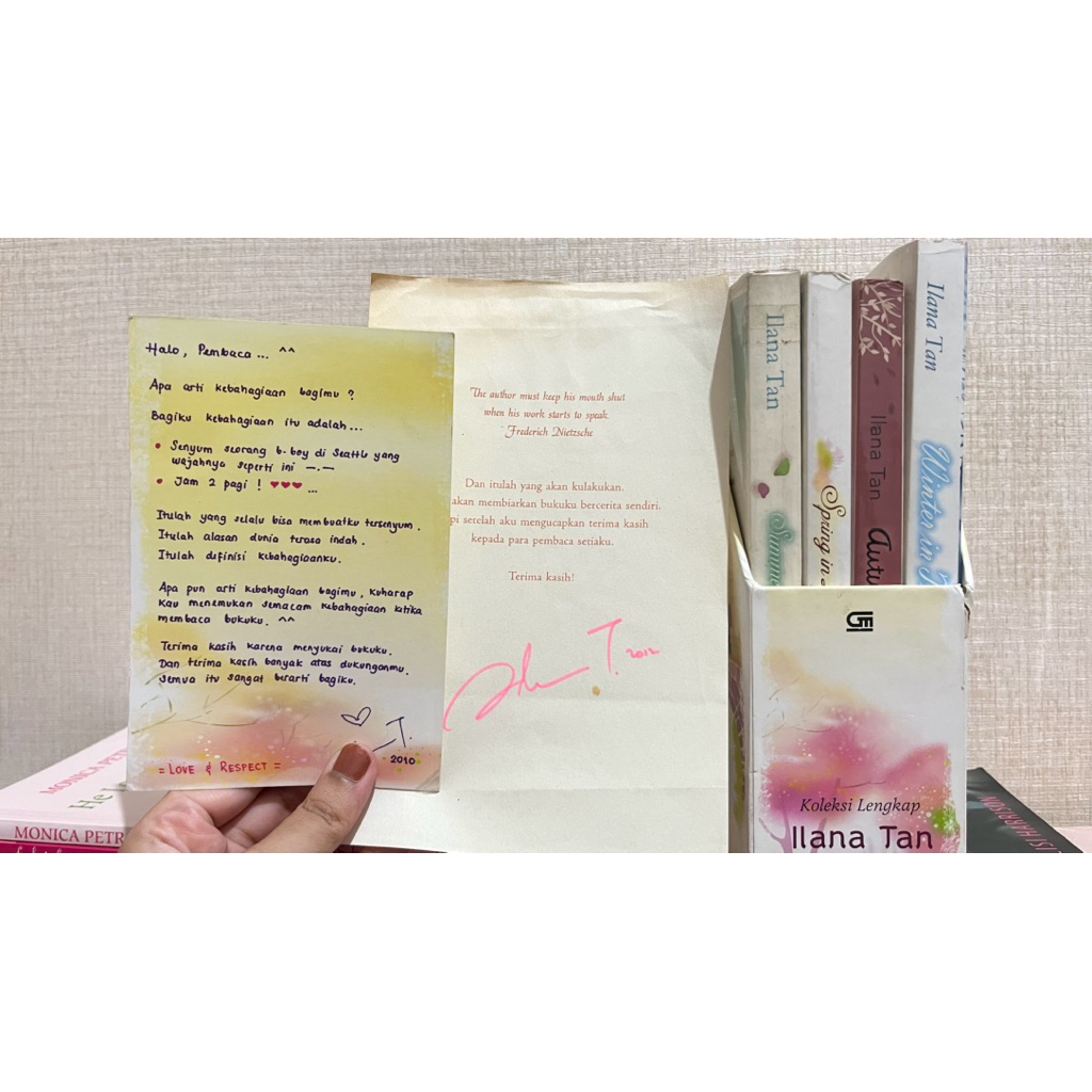 Novel preloved Ilana tan set box 4 buku seasons