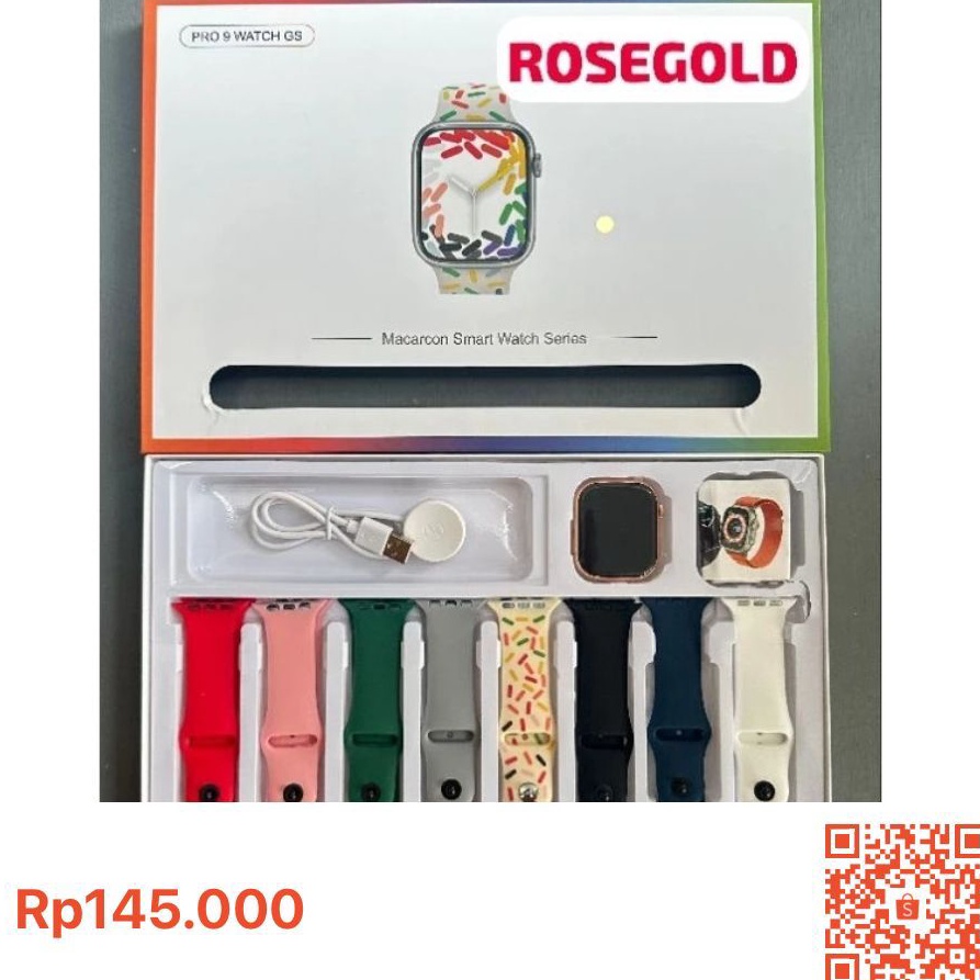 KODE A77W SMARTWATCH PRO 9 GS GEN 9 IOS ANDROID DAPAT 8 Tali