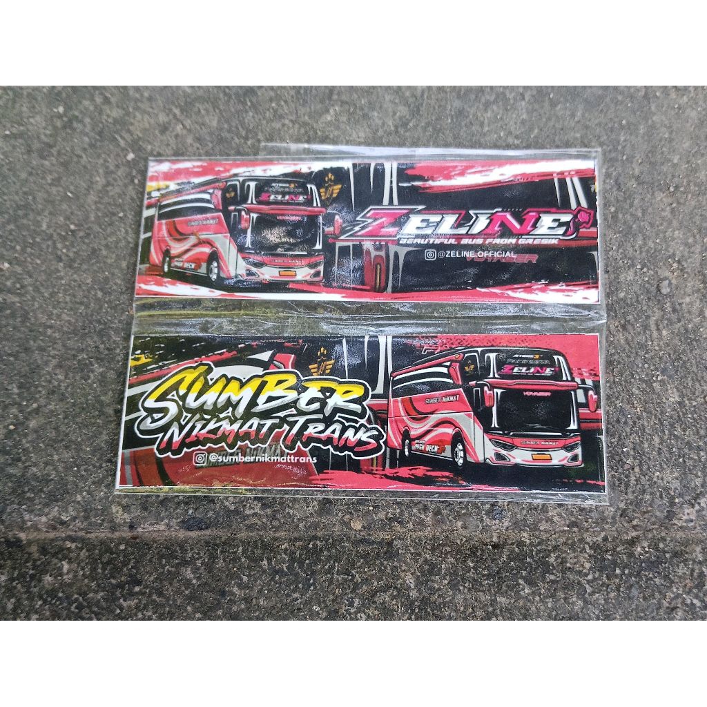 

stiker bus sumber nikmat "zeline