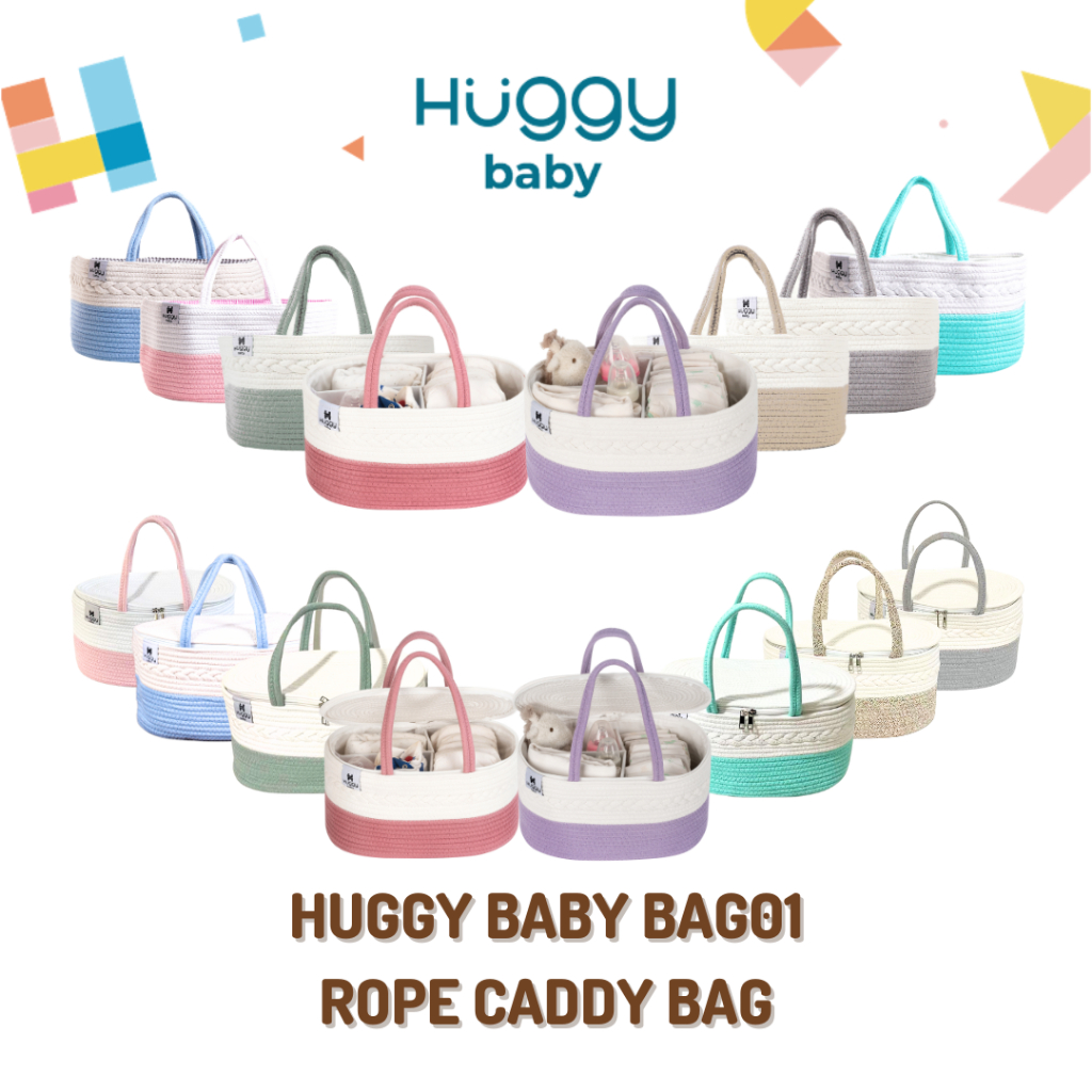 Huggy Baby BAG01 Rope Caddy Bag Tas Organizer Bayi Serbaguna Anyaman