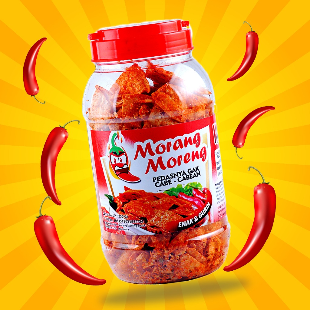 

Keripik Kulit Kebab Pedas Viral Morang Moreng / Snack Tortilla Krispi Aneka Rasa Toples