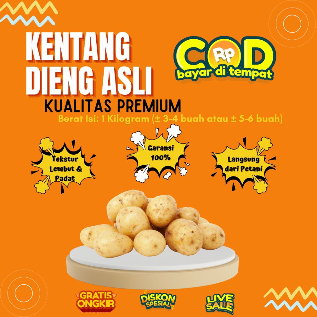 

Kentang Dieng Kualitas Premium/Super 1kg