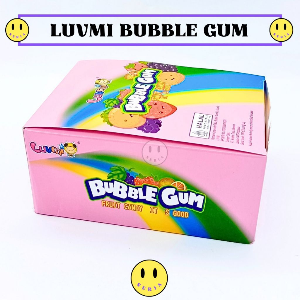 

BUBBLE GUM luvmi permen karet aneka rasa buah isi 30 pcs