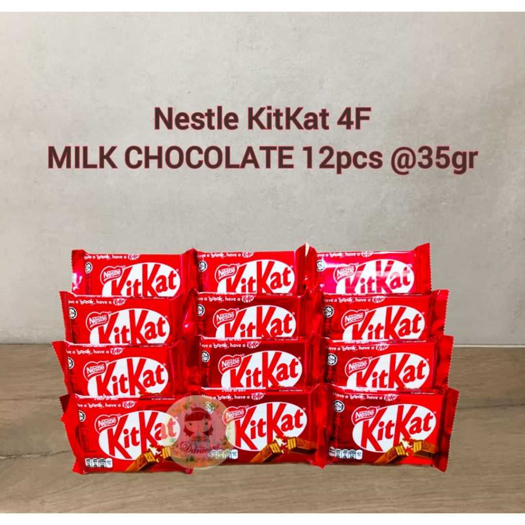 

.12 pcs Nestle kitkat 4F 35 gr milk chocolate matcha green tea wafer ( ds bgr )