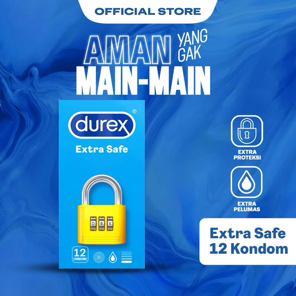 Durex Extra Safe Kondom Tebal Pria Lebih Aman 12s - Condom