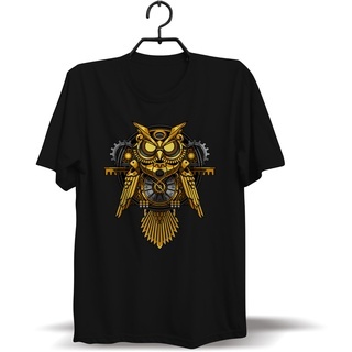 BAHRINGGO - KAOS PRIA SABLON DTF/DTG DESAIN OWL KATUN COMBED 24S