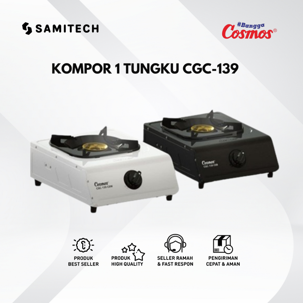 KOMPOR GAS 1 TUNGKU COSMOS CGC-139 CGC 139 Full Pressed Body