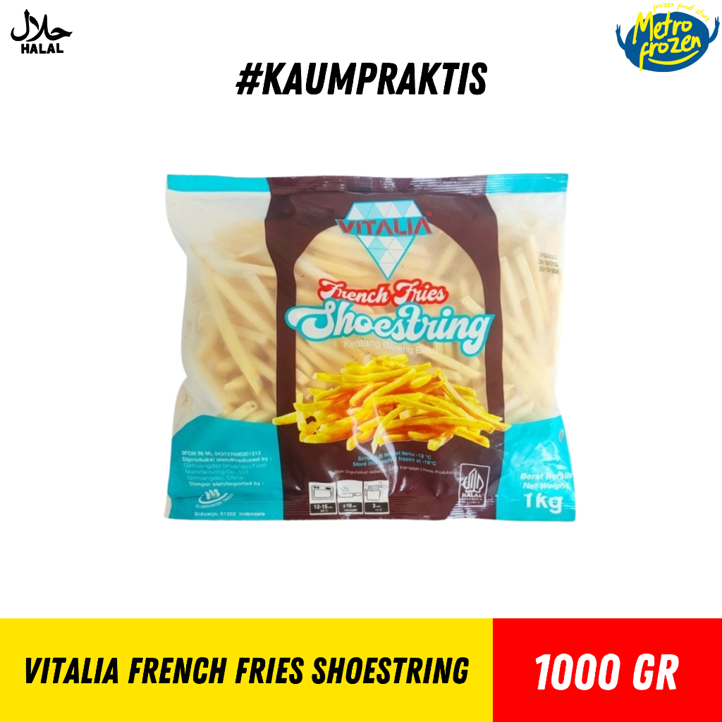 

VITALIA French Fries Shoestring 1kg //kentang goreng beku lurus //kentang goreng segar