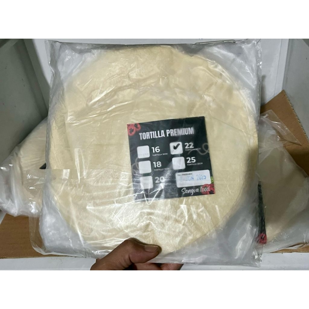 

TORTILLA PREMIUM 22CM/KULIT KEBAB ISI 20 PCS