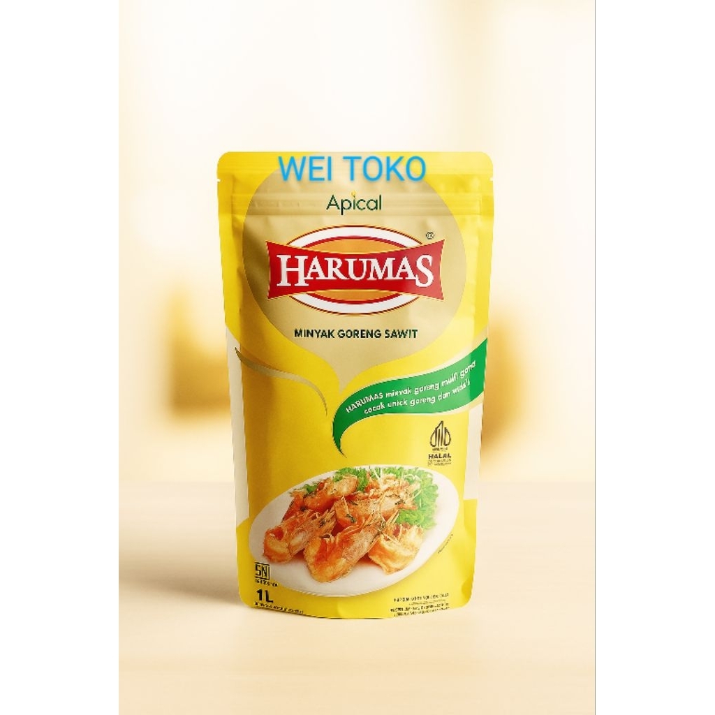 

HARUMAS MINYAK GORENG STANDING POUCH 1 LT / MINYAK SAWIT