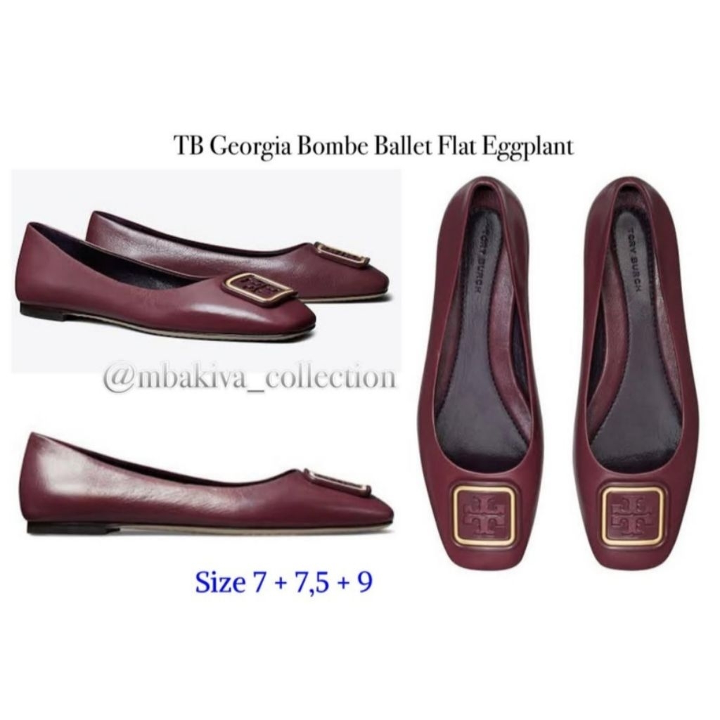 TB Georgia Bombe Ballet Flat Eggplant