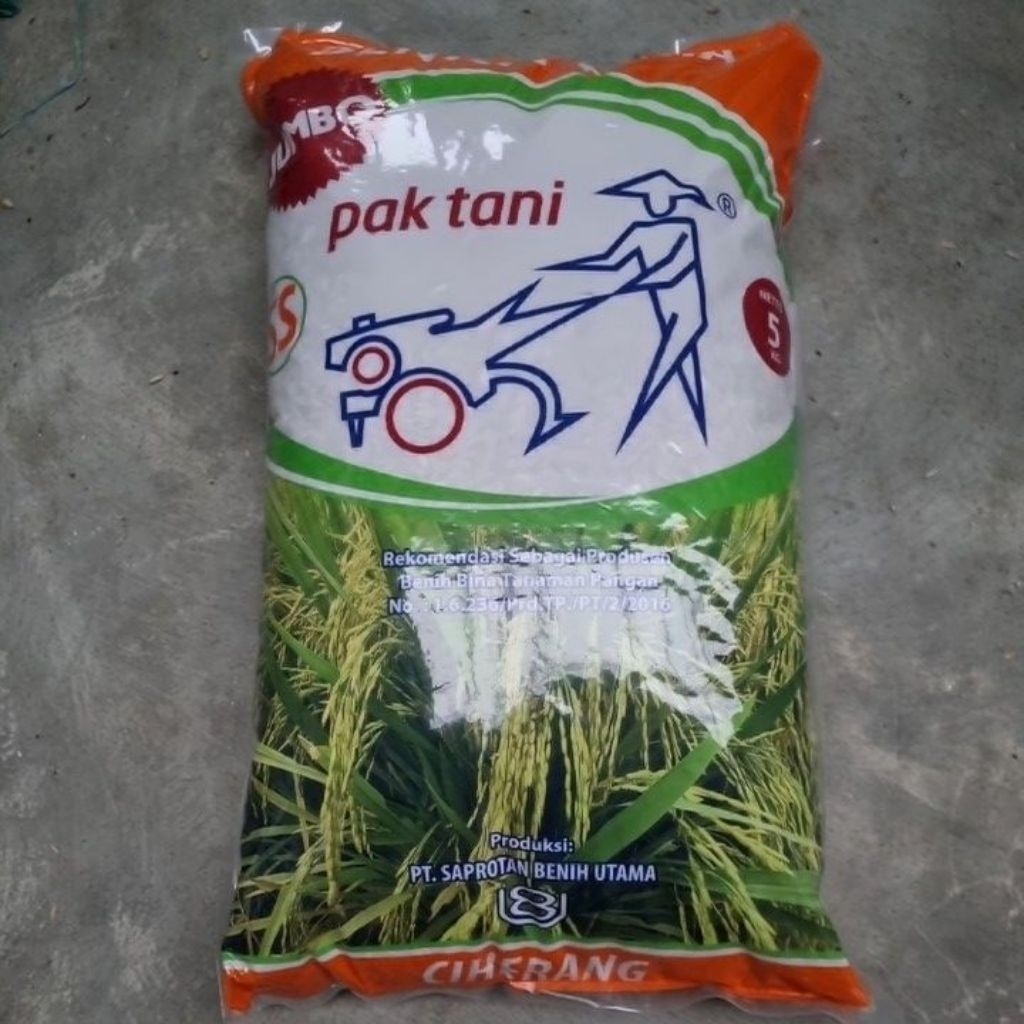 Benih Padi Ciherang Jumbo Pak Tani 5kg exp 01/2026